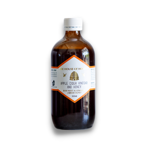 The House Of Honey - Organic Apple Cider Vinegar with Jarrah Honey 500ml BB010627